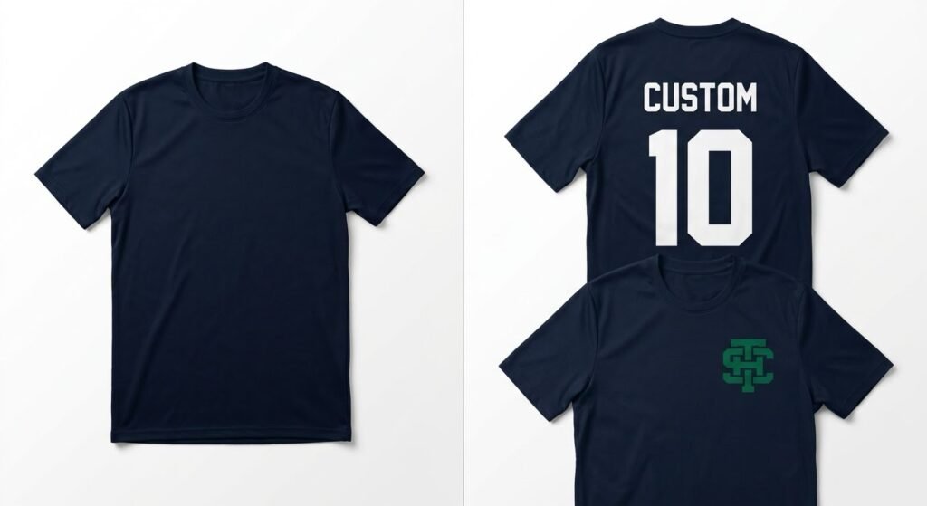 private label blank vs branded sportswear jersey